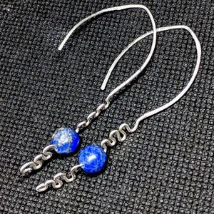 Handcrafted Sterling Silver & Lapis Lazuli Earring